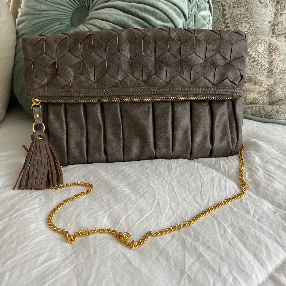 Taupe shoulder bag